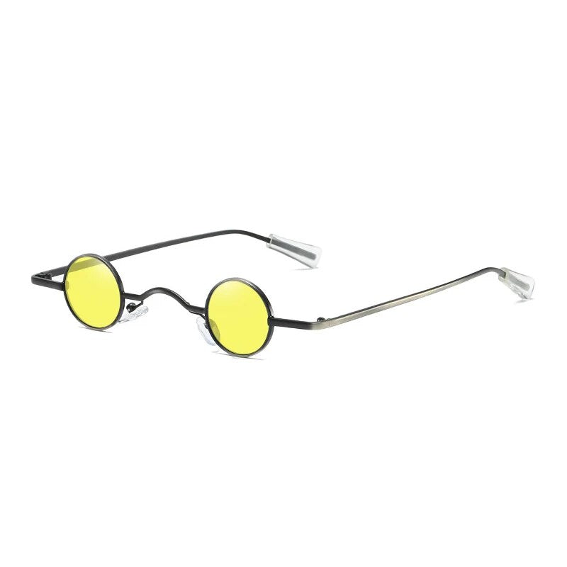 yellow small round sunglasses 