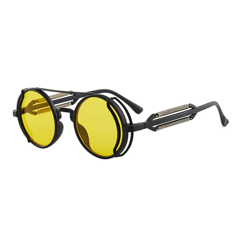 yellow lens round sunglasses