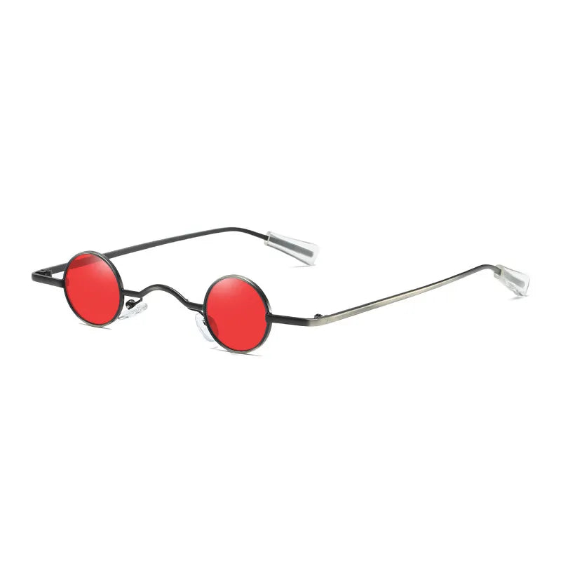 red small round sunglasses