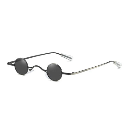 black small round sunglasses