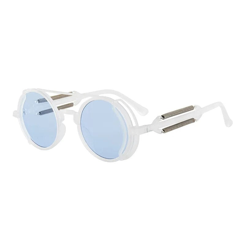 white blue lens sunglasses
