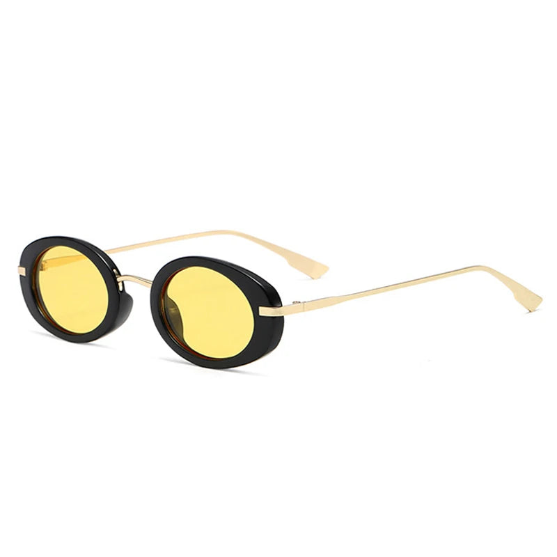 yellow and black round sunglasses