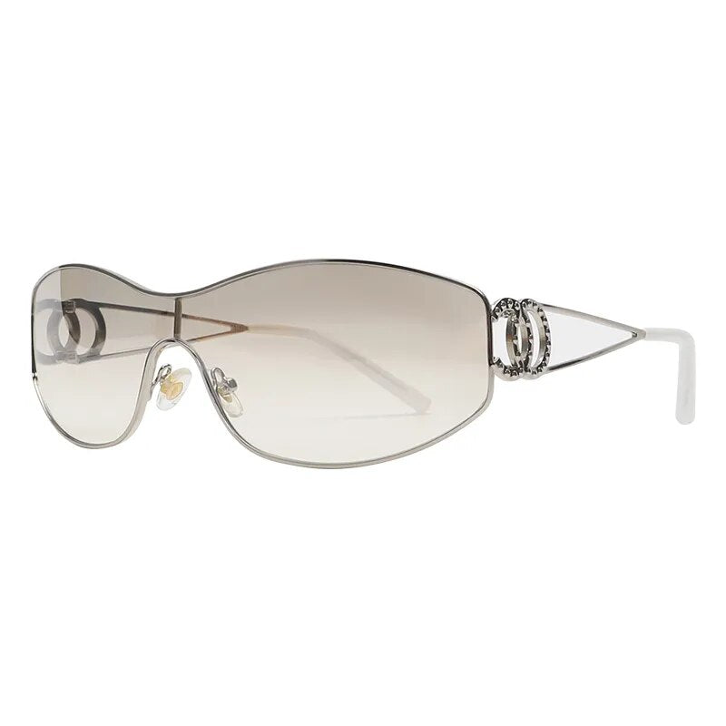 transparent rimless sunglasses