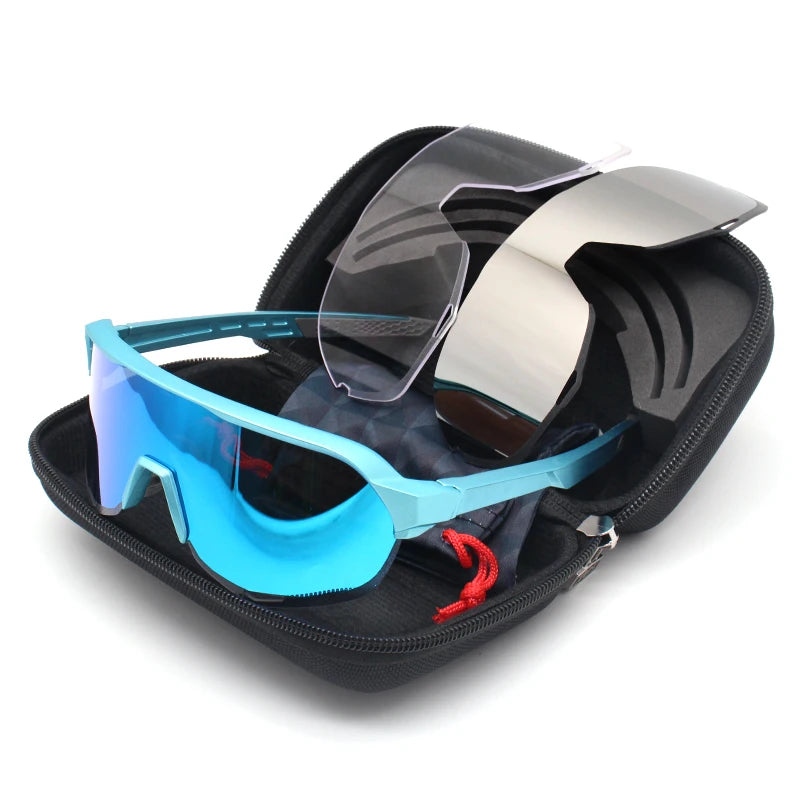 light blue polarized sport sunglasses