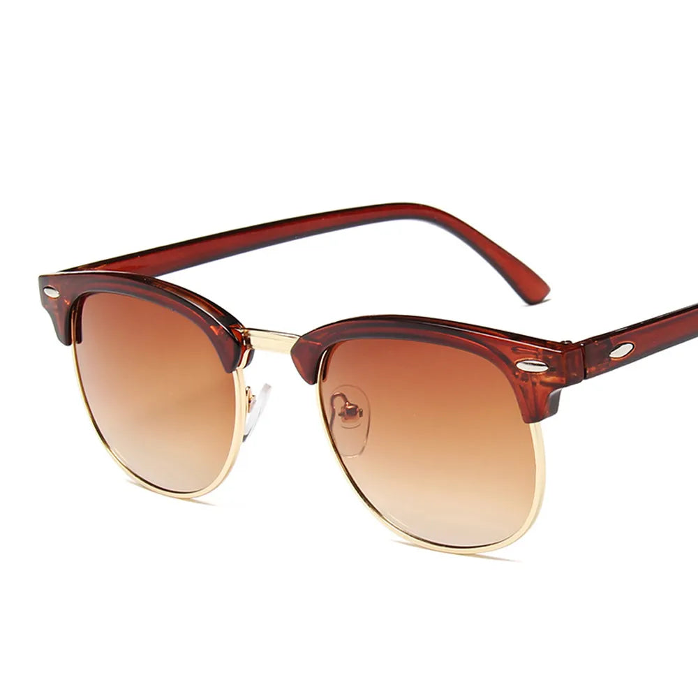 brown round sunglasses 