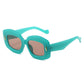turquois square sunglasses