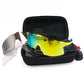 yellow and blue polarized sport sunglasses