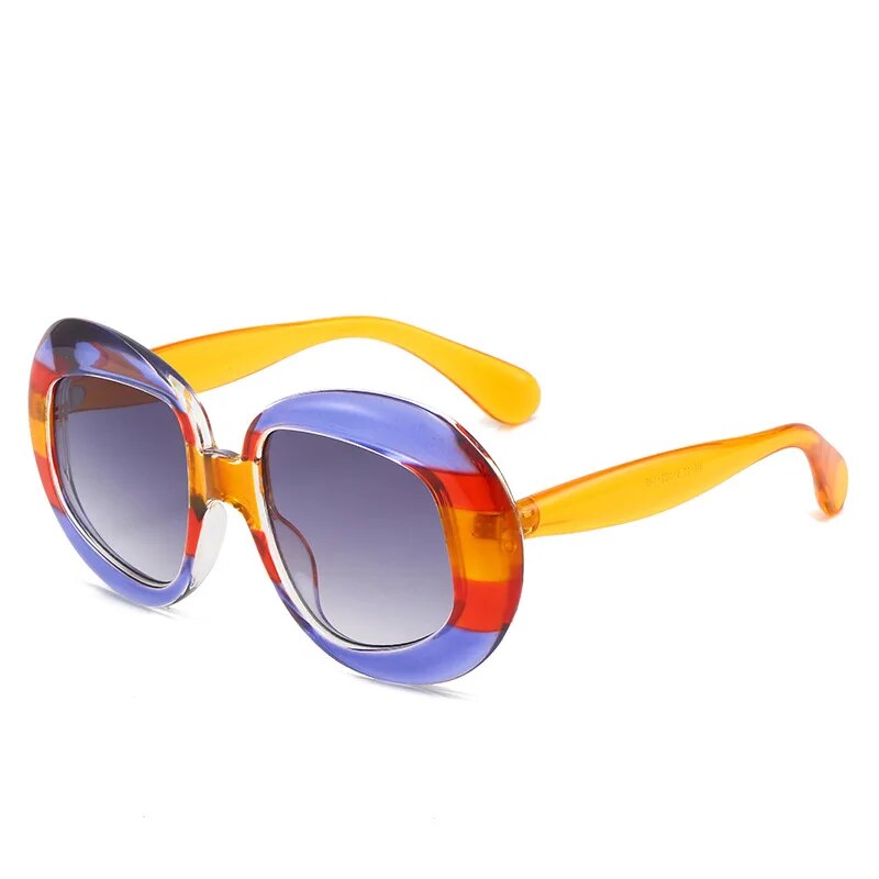 multi colour round sunglasses