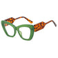 green and leopard print cat eye sunglasses