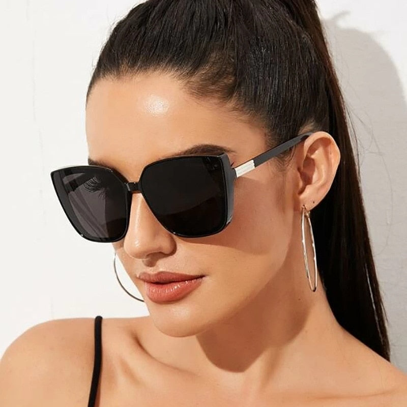 black square cat eye sunglasses for women 