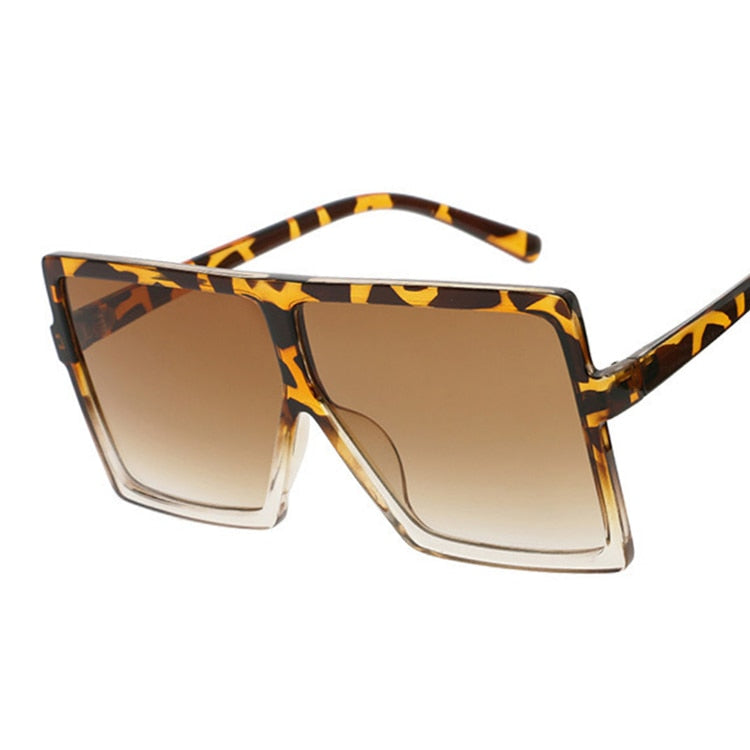 leopard square sunglasses
