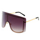 purple rimless sunglasses