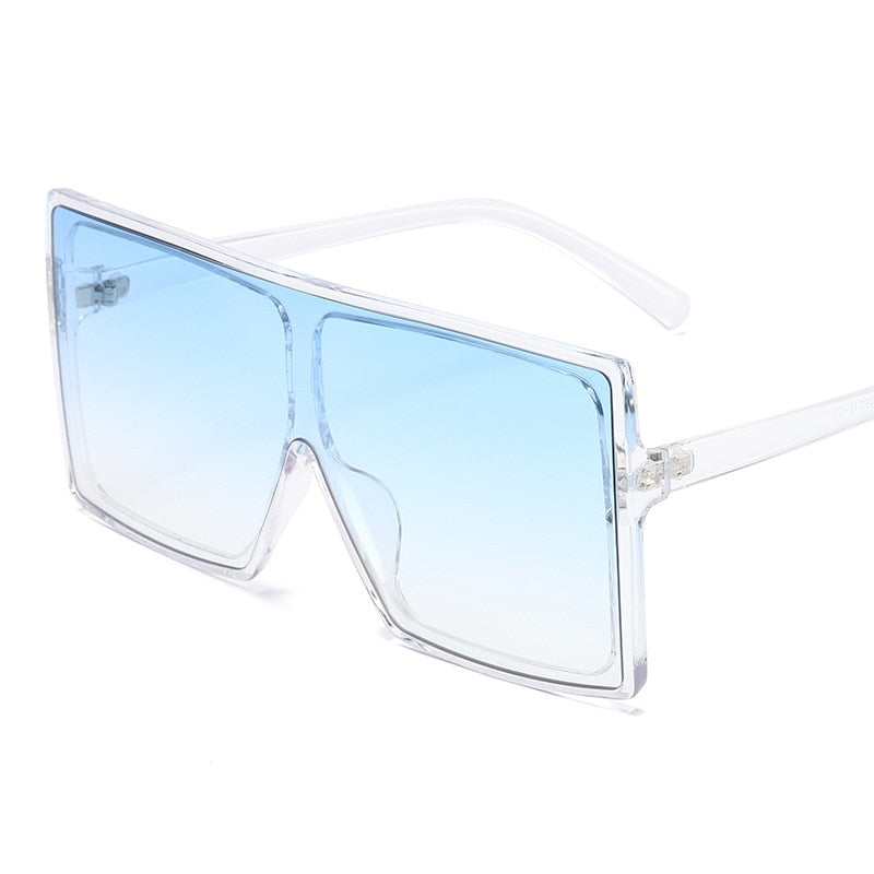 light blue square sunglasses