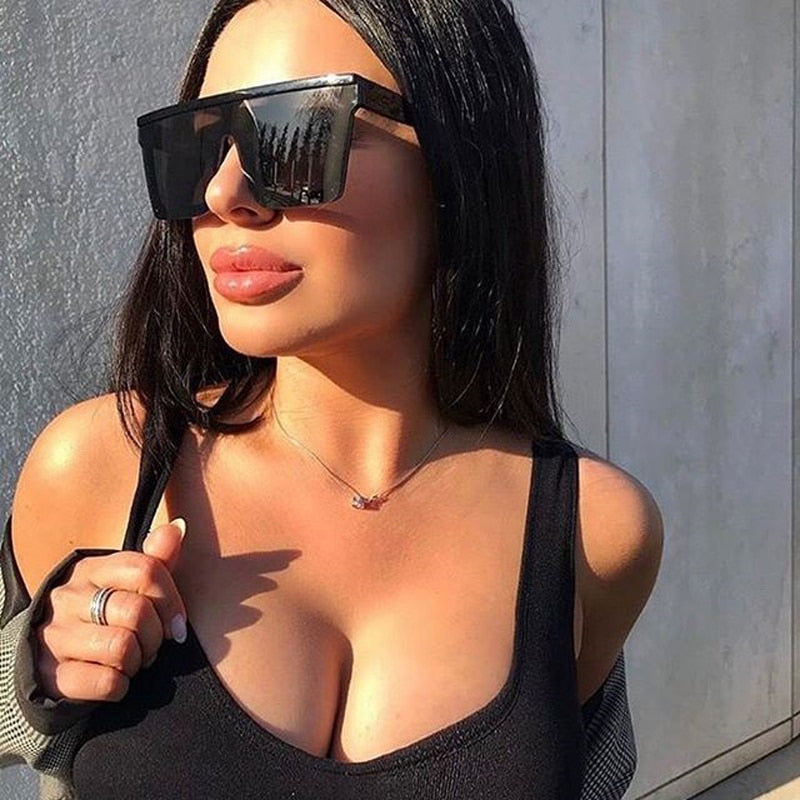 black square sunglasses for women 