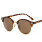 leopard print round sunglasses