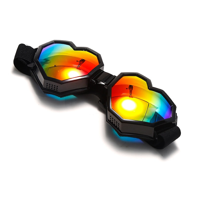black heart rainbow polarized sunglasses 