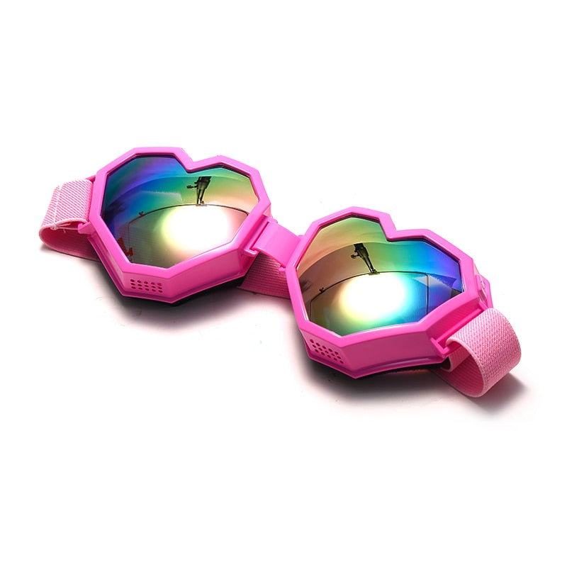 pink heart shaped polarized sunglasses