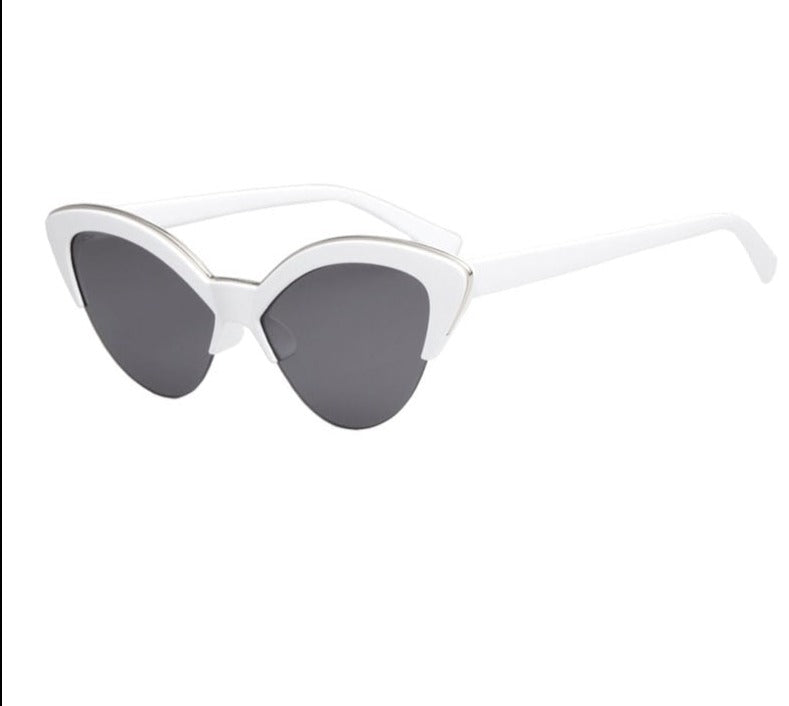 white cat eye sunglasses 