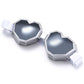 silver heart polarized sunglasses 