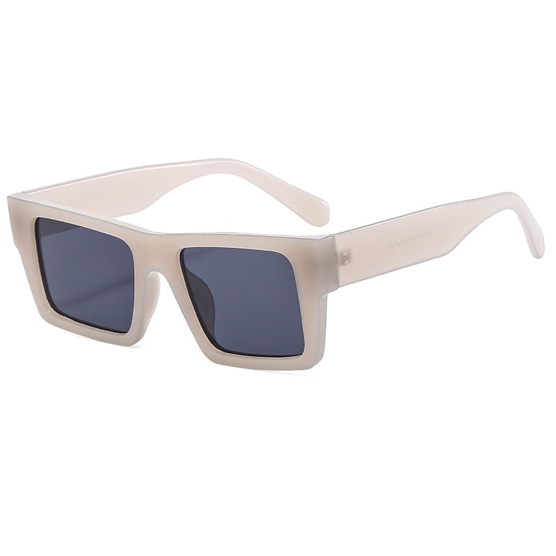 cream square sunglasses