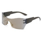 grey polarized rimless sunglasses