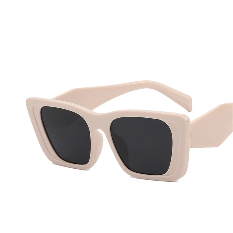light pink square cat eye sunglasses