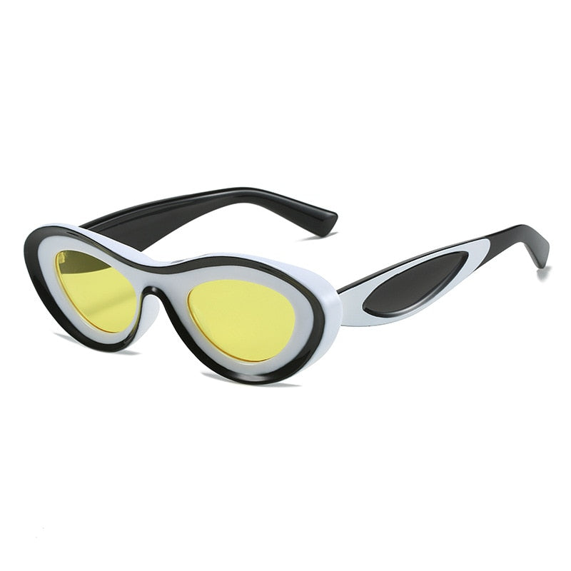 black and white round sunglasses