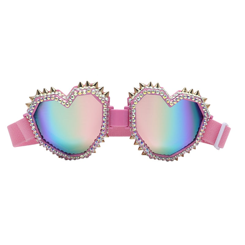pink heart polarized sunglasses