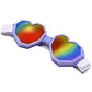 purple heart rainbow polarized sunglasses