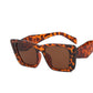 leopard square cat eye sunglasses