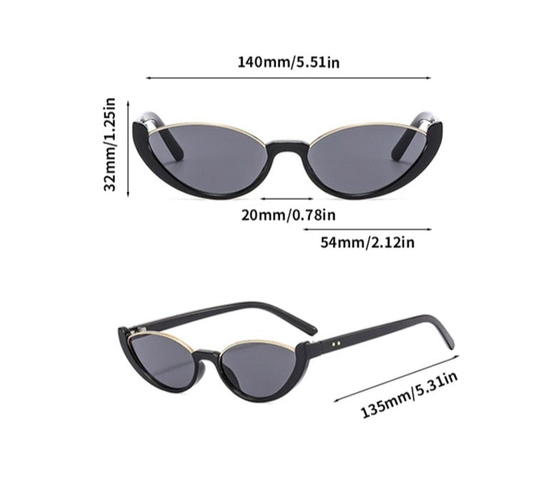 cat eye sunglasses specifications 
