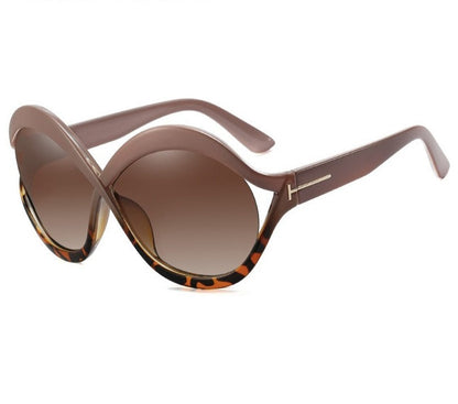 brown round sunglasses