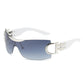 White rimless sunglasses 