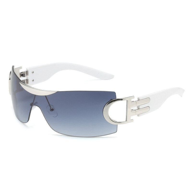 White rimless sunglasses 