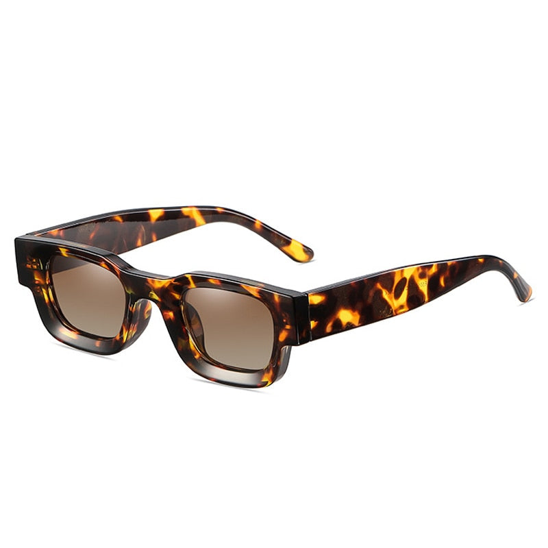 leopard print square sunglasses
