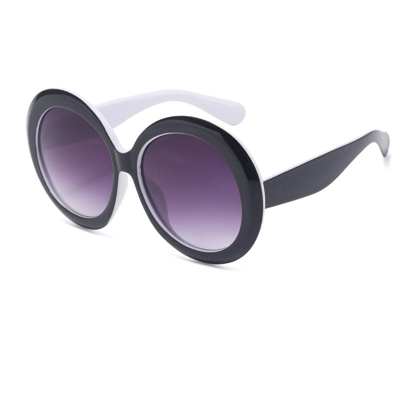 black and white round sunglasses