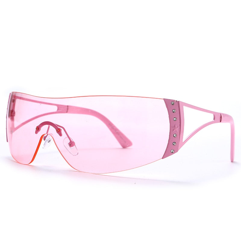Pink rimless sunglasses 