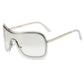 white rimless sunglasses