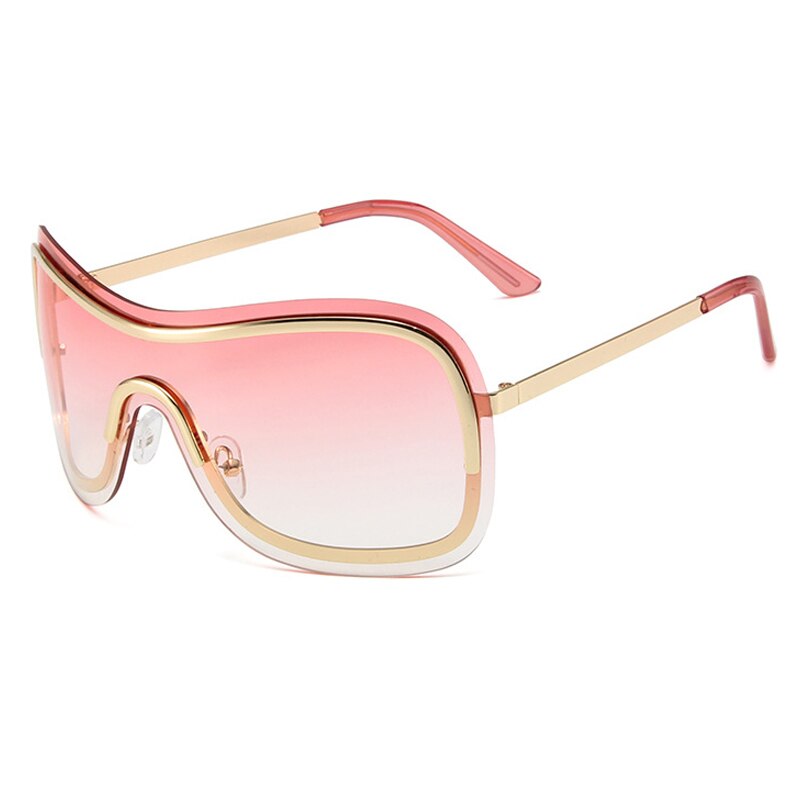 pink rimless sunglasses