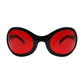 red lens round sunglasses