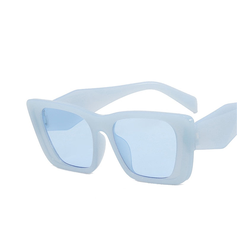 blue square cat eye sunglasses